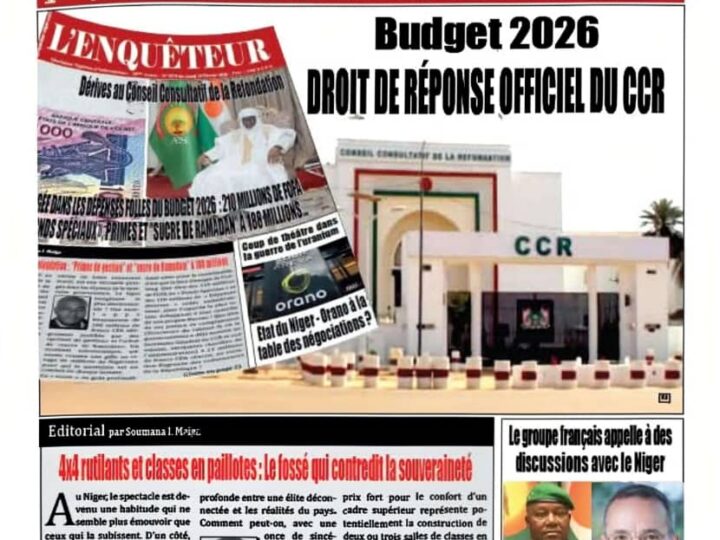 Note De La Rédaction (NDLR) de L’Enquêteur sur le Droit de Réponse Officiel du CCR : Pour la clarté du débat et le succès de la Refondation