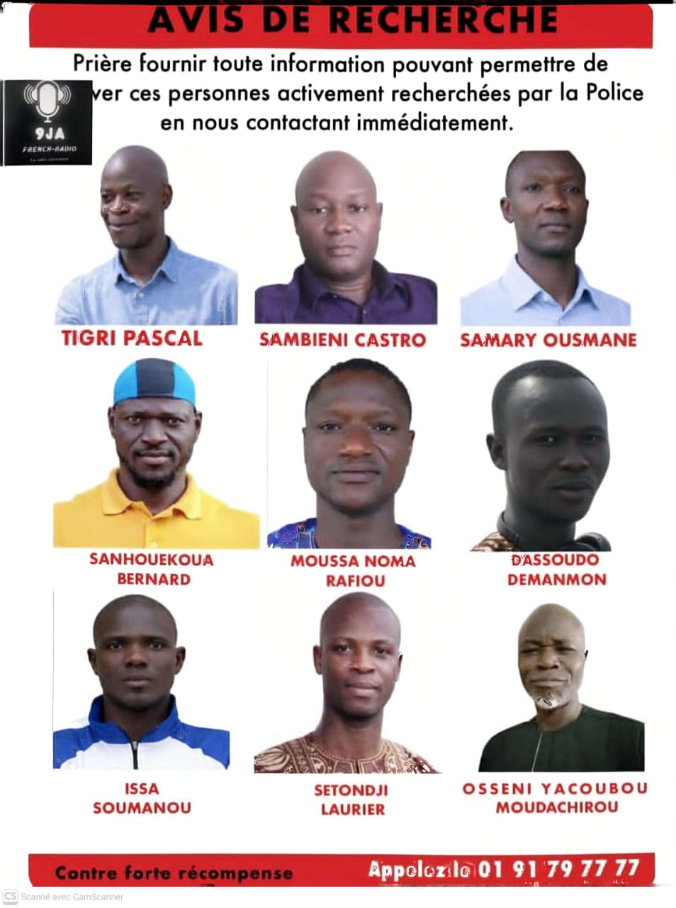 Bénin : traque nationale après un putsch avorté, la Police républicaine lance un avis de recherche contre neuf suspects.