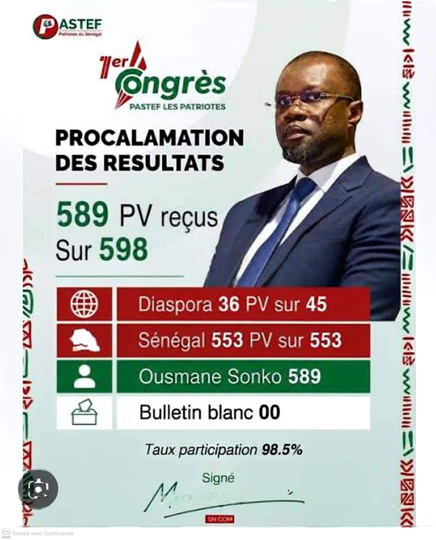 Sénégal : Ousmane Sonko consolide son emprise sur PASTEF et rassure ses militants.