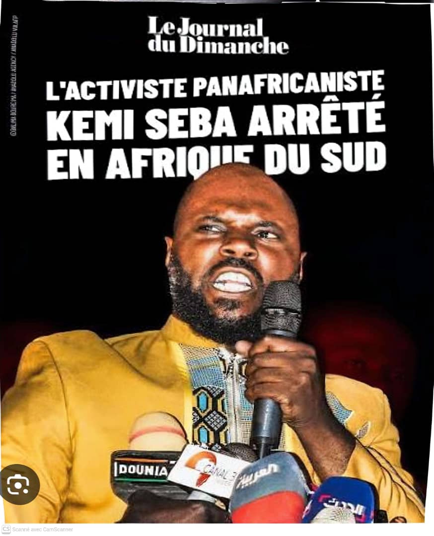 Kemi Seba reste derrière les barreaux : la justice sud-africaine refuse sa libération sous caution.